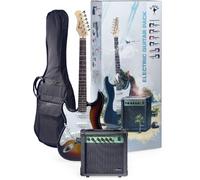 Stagg ESURF 250LH SB - Chitarra elettrica per mancino, con amlificatore