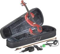 Stagg EVN 4/4 MRD Silent Violino Set con custodia, rosso metallizzato