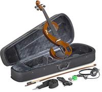 Stagg EVN 4/4 VBR - Set violino elettrico con HD phone/Softcase Violinburst