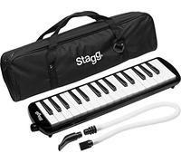 Stagg Melodica - 32 tasti, con tubo di soffiaggio, colore: Nero
