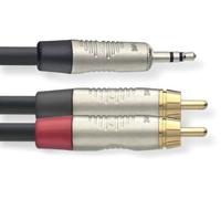 Stagg NYC3/MPS2 cmR Cavo N-Series a Y da Jack Mini Stereo a 2 x Jack Fono, RCA M 3m