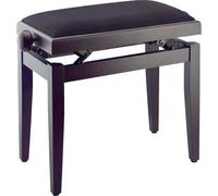 Stagg pb05- Sgabello da pianoforte palissandro opaco gomitolo velluto nero liscia