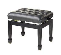Stagg PB85 BKP LBK Panchetta da Concerto per Pianoforte Seduta in Pelle, Nero Lucido