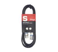 Stagg - Presa Microfono di Alta Qualita XLRf a XLRm/BLU, 6m, Nero