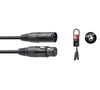 Stagg SDX0,5 0,5 m, 1 x femmina XLR 3 pin, 1 x maschio 3 pin XLR "Cavo DMX, colore: nero