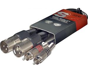 Stagg serie Twinkabel - Cavo adattatore Twin RCAm to XLRm. 0.6m