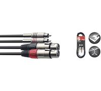 Stagg serie Twinkabel - Cavo adattatore Twin RCAm-XLRf 0.6m