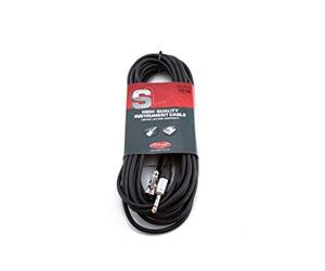 Stagg SGC10PL DL Cavo Pro-Serie Deluxe per Strumenti Musicali da Jack Angolo - Deluxe, 6,3 mm a Jack 6,3 mm, con Connettore Angolare, 10m, Nero