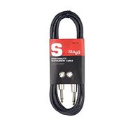 Stagg SGC6DL Cavo Pro-Dritto - Deluxe per Strumenti Musicali da Jack 6,3 mm a Jack 6,3 mm, 6m, Nero