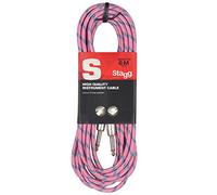 Stagg SGC6VT PK - Cavo per Strumenti, 6 m, Straight - Standard, da Jack a Jack, Rosa Tweed