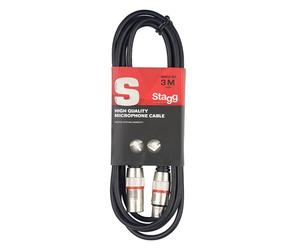 Stagg SMC3 RD Cavo per microfono 3 m XLR Maschio a Femmina