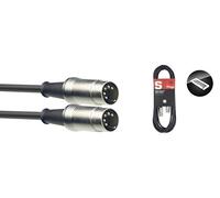 Stagg SMD2 Cavo DIN MIDI maschio, a 5 Pin, lunghezza 2 m