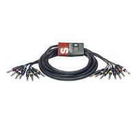 Stagg SML3/8P8P E Cavo Pro-Series loom 8 Jack Mono, 6,3 mm a 8 Jack Mono, 6,3 mm