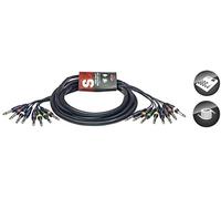 Stagg SML3/8P8P E Cavo Pro-Series loom 8 Jack Mono, 6,3 mm a 8 Jack Mono, 6,3 mm, 3m