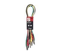 Stagg SPC060S E, confezione da 6 cavi patch di spinotti stereo, 60 cm