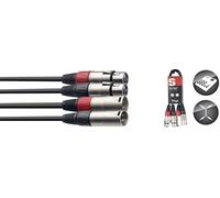 Stagg STC060XMXF - Cavo doppio, 60 cm, da XLR maschio a XLR femmina