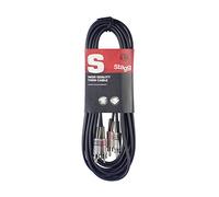 Stagg STC6C Cavo S Serie Audio 2 x Jack Fono, Gemello RCAm a RCAm, 6m