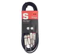 Stagg STC6P Cavo doppio da 6 m 2x Jack