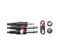 Stagg SYC3/MPS2P E Splitter-cavo Mini-Stereo (3 m) - NUOVO