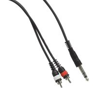 Stagg SYC3/PS2 cm E Cavo S Serie da Jack Stereo 6,3mm a Connettori RCA M Doppi, 3m