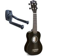 Stagg Ukulele soprano + supporto da parete Keepdrum (nero)