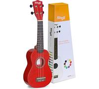 Stagg US-RED - Ukulele soprano con custodia in nylon inclusa