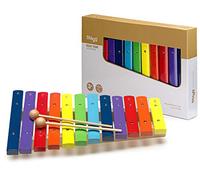 Stagg xilofono con chiavi di 12 diversi colori e due mazze in legno