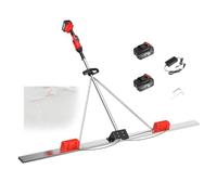 Staggia per Calcestruzzo a Batteria,48V,2 m Lama Inox,9 Velocità Brushless | 9 Velocità Regolabili,Adatte a Diversi Tipi di Calcestruzzo,Vibrazione Costante,Risultati Più Precisi(1.8m)