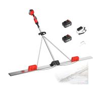 Staggia per Livellamento Calcestruzzo,Doppio Motore,48V,Lama Inox 2 m | Vibrazione Profonda,Riduce le Bolle d'Aria,Aumenta la Compattezza del Calcestruzzo,Finitura Più Liscia(2m)