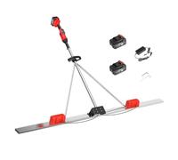 Staggia Vibrante per Calcestruzzo,48V Doppio Motore Brushless,2 m Lama Inox | Doppio Motore Brushless,Vibrazione ad Alta Frequenza,Livellamento Rapido del Calcestruzzo,Finitura Più Uniforme(1.8m)