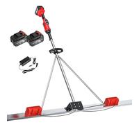 Staggia Vibrante per Calcestruzzo Fresco a Batteria, Strumento Elettrico 1.5m 1.8m 2m con Display LED, Motore Brushless Regolabile per Marciapiedi e Lavori Edili(2M)