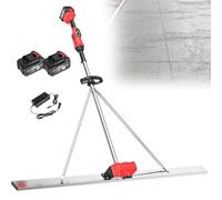 Staggia Vibrante per Calcestruzzo Fresco a Batteria, Strumento Elettrico 1.5m 1.8m 2m con Display LED, Motore Brushless Regolabile per Marciapiedi e Lavori Edili(1.5M)