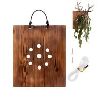 Staghorn - Kit di montaggio a parete per felci da esterno, espositore per piante in legno, supporto rustico per felci | per veranda, scale, patio, soggiorno, posto di lavoro, portico, ingresso