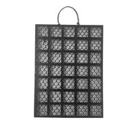 Staghorn - Supporto da parete a forma di felce, verticale, 22-37 x 16-27 cm, in polipropilene e ferro, per interni ed esterni, per felci, orchidee e giardino, colore nero