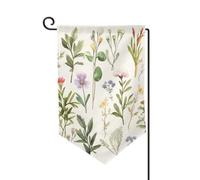 Stagione Acquerelli Di Erbe Flowersb Bandiere Da Giardino Verticale Doppio Lato Casa Bandiera 30,5 x 45,7 cm Primavera Estate Stagionale Cortile Festone Vacanze Agriturismo Cortile Decorazione Da