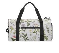 Stagione Acquerelli di Erbe Flowersb Borsa da palestra leggera, borsone da viaggio con scomparto per scarpe, borsa da palestra da donna per pernottamento, fine settimana, yoga, palestra, viaggi