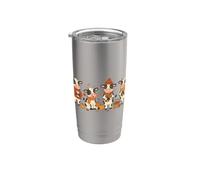 Stagione autunnale della zucca del caffè dell'autunno della mucca Bicchiere termico in acciaio inox doppia parete