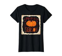 Stagione della Zucca Autunno Raccolto Autunno Celeb Maglietta, Donna, Nero, L