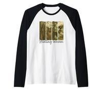 Stagione di Caccia Cervo Anatra Fucile Binocolo Maglia con Maniche Raglan