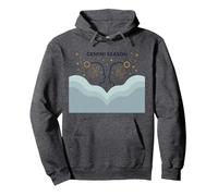 Stagione Gemelli Celeste Zodiaco Arte Astrologia Felpa con Cappuccio, Unisex per Adulti, Grigio Scuro, XL