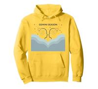 Stagione Gemelli Celeste Zodiaco Arte Astrologia Felpa con Cappuccio, Unisex per Adulti, Limone, XXL