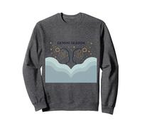 Stagione Gemelli Celeste Zodiaco Arte Astrologia Felpa, Unisex per Adulti, Grigio Scuro, M