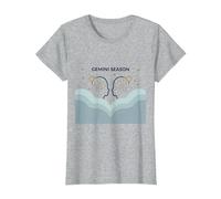 Stagione Gemelli Celeste Zodiaco Arte Astrologia Maglietta, Donna, Grigio Melange, L