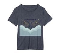 Stagione Gemelli Celeste Zodiaco Arte Astrologia Maglietta, Donna Plus-Size, Pervinca, 2X