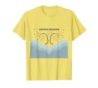 Stagione Gemelli Celeste Zodiaco Arte Astrologia Maglietta, Uomo, Limone, XL