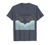 Stagione Gemelli Celeste Zodiaco Arte Astrologia Maglietta, Uomo, Pervinca, L