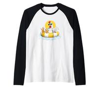 Stagione Piscina Pollo con Anello Spiaggia Maglia con Maniche Raglan