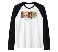 Stagioni Autunno Raccolto Grazie a Dio Paese Cena del Ringraziamento Maglia con Maniche Raglan