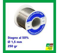 STAGNO 50% IN ROCCHETTO PER SALDARE 1,5MM 250GR