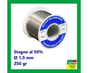 STAGNO 50% IN ROCCHETTO PER SALDARE 1,5MM 250GR